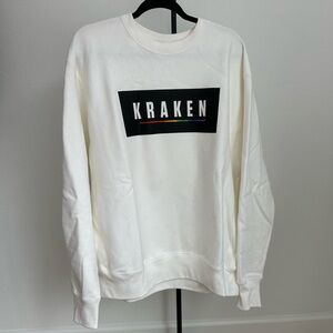 Champion White Seattle Kraken Pride Crewneck Sweatshirt - Large